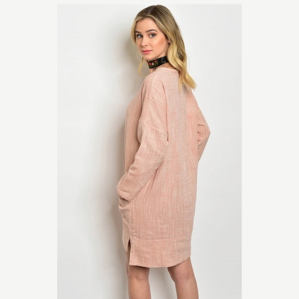✨3/$25✨LoveRiche Blush Pocket Peast. Dress!! (NWT) - Picture 3 of 4